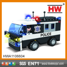 Hot Selling Creative Building Blocks 104pcs plastic building block police car